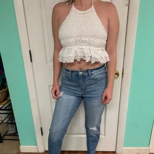 Lace crop top
